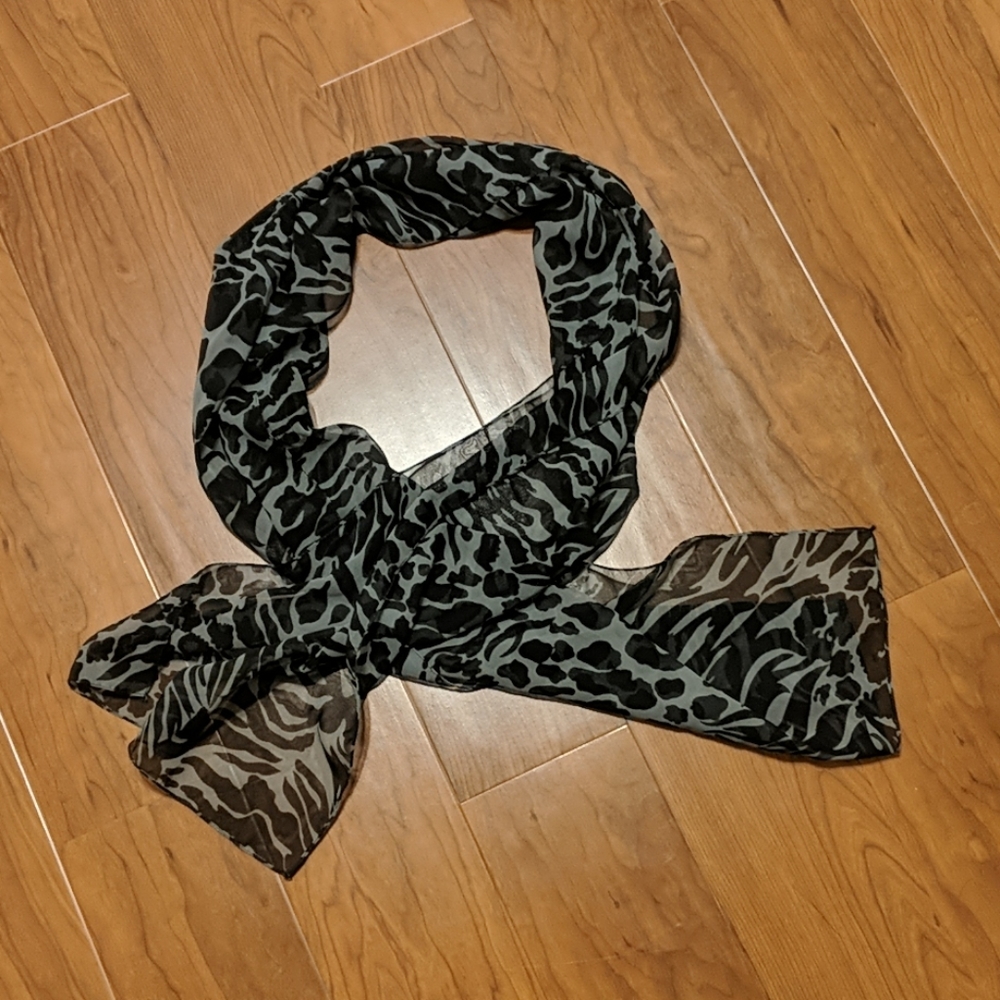 Animal Print Sheer Scarf Wrap